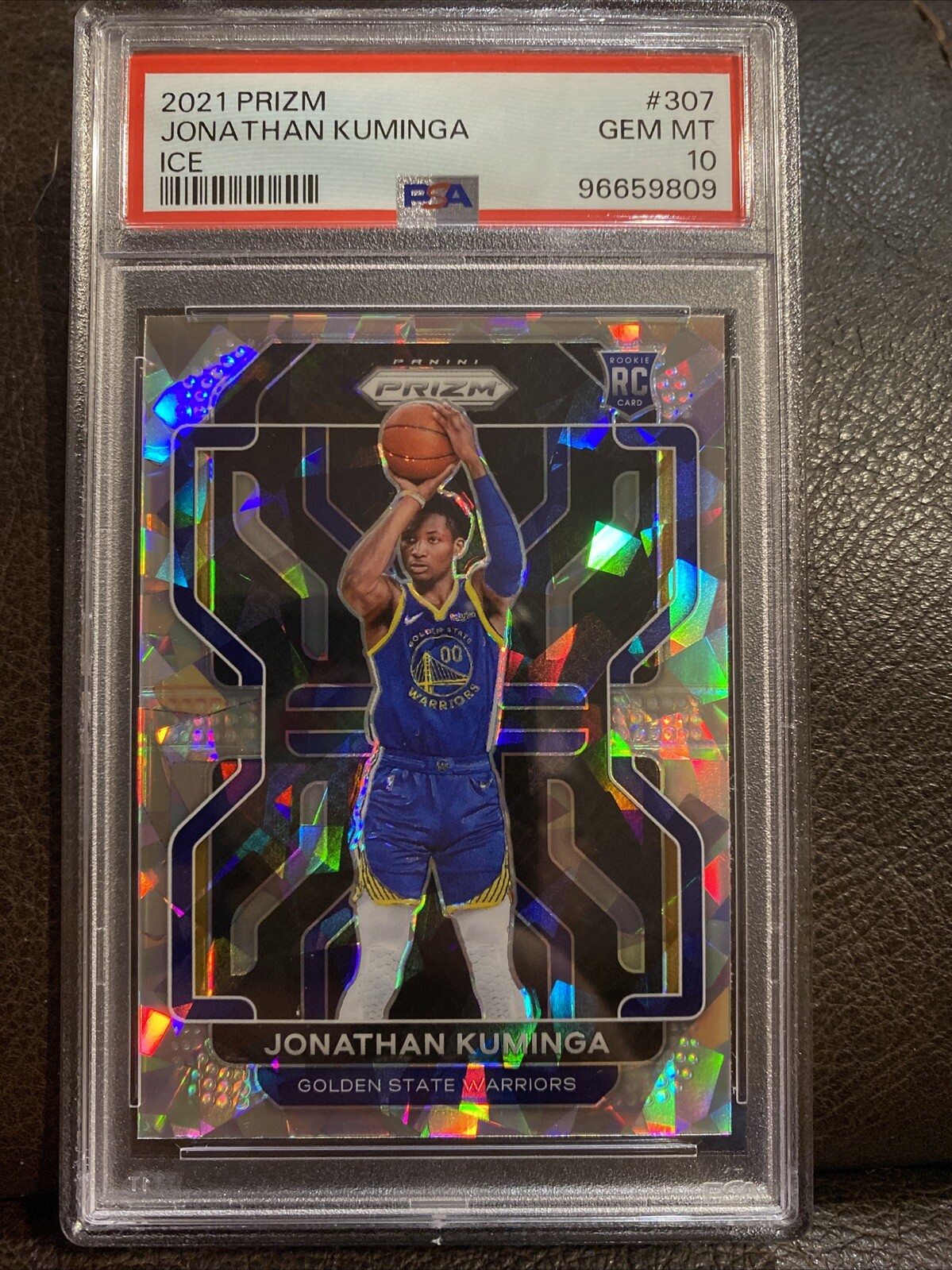 2021 PANINI PRIZM 307 JONATHAN KUMINGA ICE RC ROOKIE PSA 10 GEM MINT