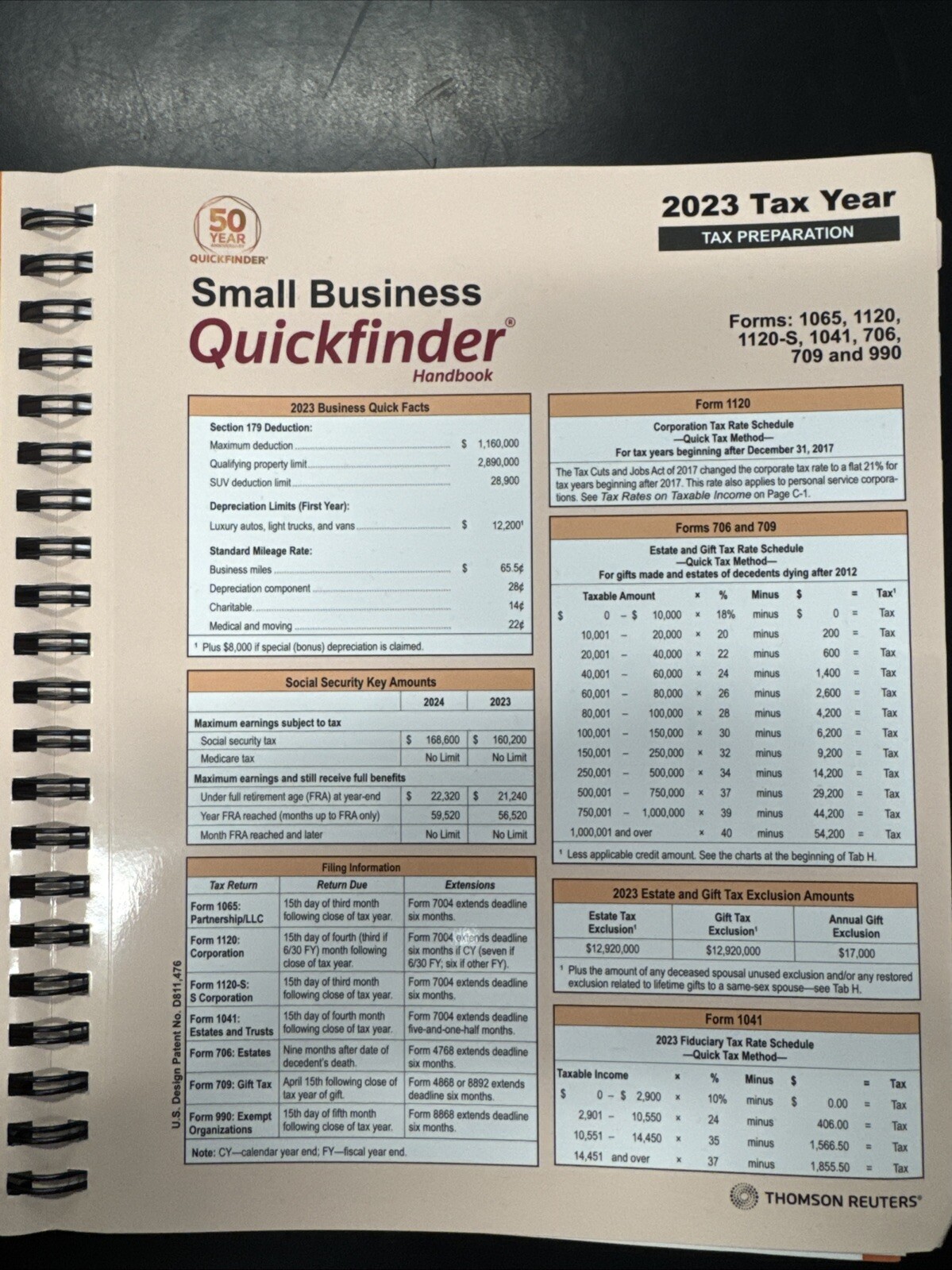 2023 Thomson Reuters Small Business Quickfinder Handbook