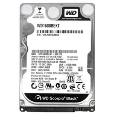 WESTERN DIGITAL 160 GB SATA LAPTOP HARD DRIVE WD1600BEKT or BEVT TESTED GOOD