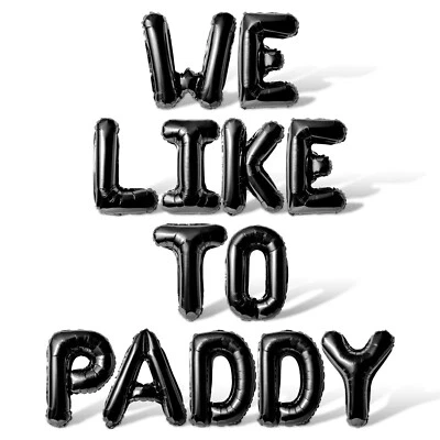 WE LIKE TO PADDY Letter Balloon Banner - DIY St Patrick's Day Decorations - Image 1 of 4