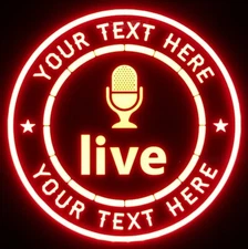 Custom Live Led Sign YouTube, Twitch, Livestream On Air Recording Personalized