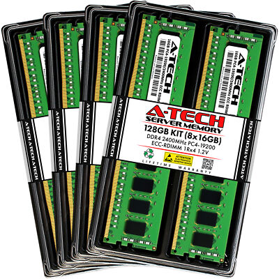 128GB 8x 16GB PC4-2400 RDIMM Supermicro X10DRH-CLN4 X11DPH-T X11DPL-i Memory RAM