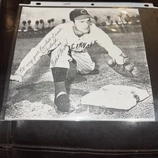 Eddie Miller Autographed Signed Sheet Cincinnati Reds