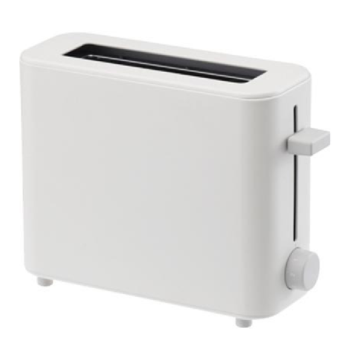 0 Plus Minus Zero Compact Pop-up Toaster 1-Slice White XKT-V030-W