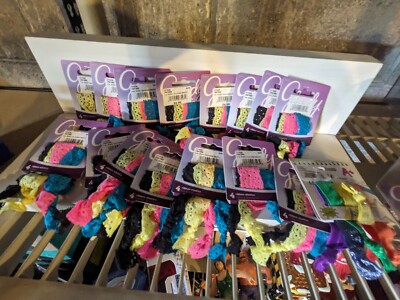 15 Multi Colored 4 Pack Goody Ouchless Graffiti Hair Ribbons Plus One 6 Pack