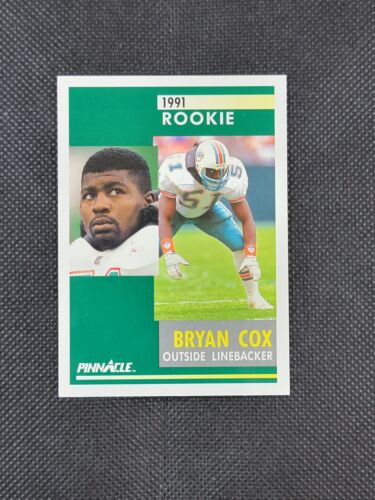 BRYAN COX 1991 PINNACLE ROOKIE CARD #308 DOLPHINS RC - Picture 1 of 2