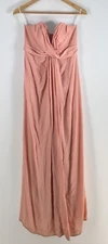 Zimmermann womens silk maxi strapless formal dress size aus 8 pink 084562