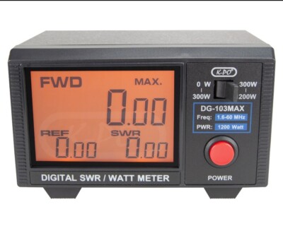 K-PO DG-103MAX Digital SWR and PEP Power Meter for Analog and