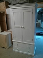 Pine Factory Direct Victorian Gents 2 Drawer Wardrobe Painted Grey Shabby Chic Pine Factory Direct Victorian Gents 2 Drawer Wardrobe Painted Grey Shabby Chic