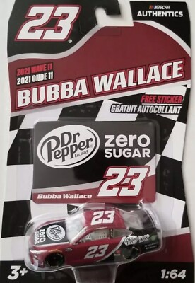 Bubba Wallace #23 Dr. Pepper Sticker 2021 Wave 11 NASCAR Authentics 1/64 Scale