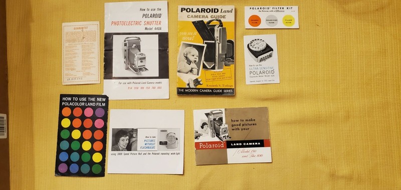 Vintage POLAROID instructions and brochures see photos for details