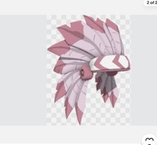 ANIMAL JAM CLASSIC LIGHT PINK HEADDRESS RARE LPHD READ DESCRIPTION FIRST