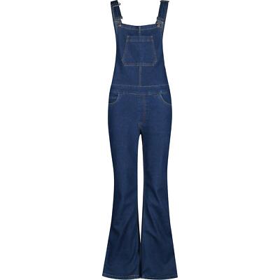 Damen 60er 70er 90er Denim GLOCKENBODEN JEANS Schlaghose Latzhose MC1090