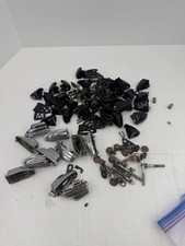Vintage Drum Hardware Parts Lot Chrome  Black Lugs Mounts Screws MIJ Restore