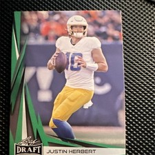Leaf 2023 Draft Justin Herbert #B2-3 Rookie NCAA Football V2 Insert Card. rookie card picture