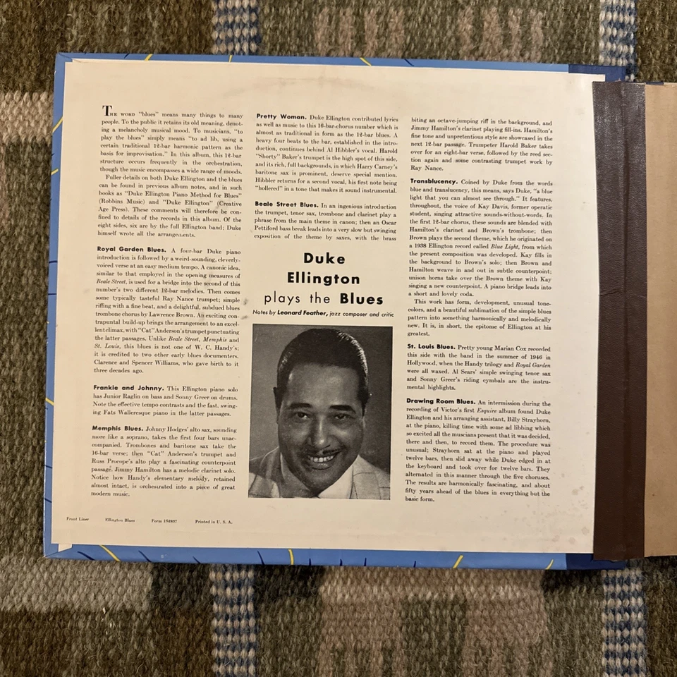 Duke Ellington, Plays The Blues, RCA Victor, 1947 78rpm EX - Image 2 of 4