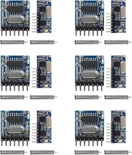 QIACHIP 6 Sets RX480E 433Mhz RF Wireless Transmitter and Receiver Module + RF 43