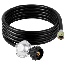 SHINESTAR 12 Feet Low Pressure Propane Hose with Regulator, for Gas Grill, Fi...