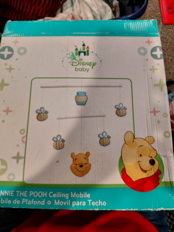 Old Disney Baby Winnie the Pooh & Friends Multicolor Ceiling Mobile for Crib.