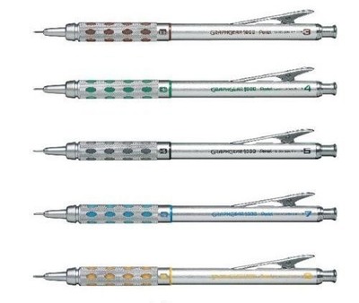 Pentel Graphgear 1000 Automatic Drafting 1 Count (Pack of 1), Metallic