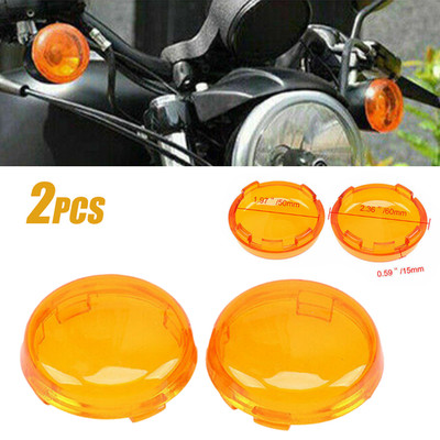 2PC Blinkergläser Blinker Abdeckung Cover Orange Für Harley Touring Softail Dyna