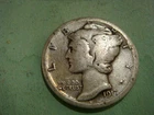 Decent  1917 S  Mercury Dime - album filler , actual coin in photo