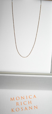 Monica Rich Kosann Jamie 18K YG zarte DIAMANTSCHLIFF Kette HALSKETTE 17'' neu $735