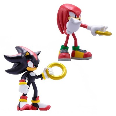 Official Sonic The Hedgehog Metallic Knuckles & Shadow 4″ 4 inches