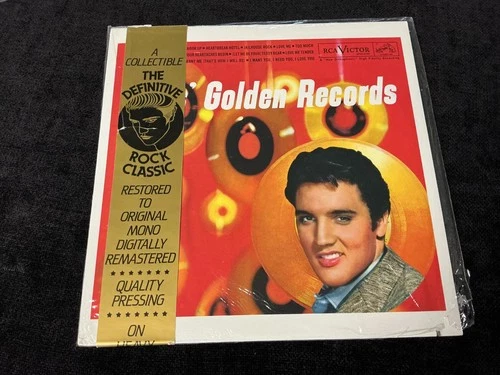 ELVIS PRESLEY LP AFM1-5196 GOLEDN RECORDS SEALED WITH BANNER WIDE BORDER ISSUE