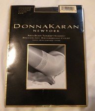 DONNA KARAN NEW YORK MINI BODY TONERS HOSIERY SHEER SATIN PANTYHOSE CHOCOLATE M