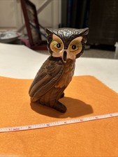 Owl Figurine Ceramic 1970  s SH