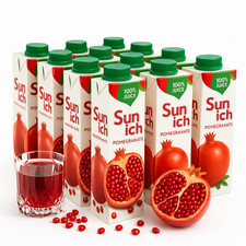 12 x 1L Granatapfelsaft Sunich   100% Saft au...