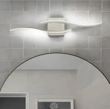 Jerico 23.6 in. 2-Light 6000K Integrated LED Brushed Nickel Modern Vanity Light