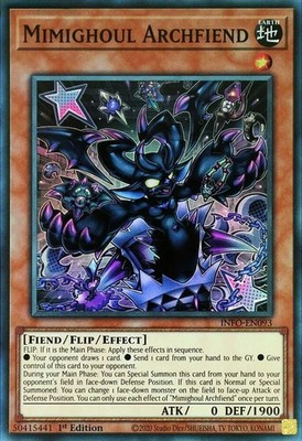 Mimighoul Archfiend - INFO-EN093 - Super Rare - 1st Edition - Near Mint