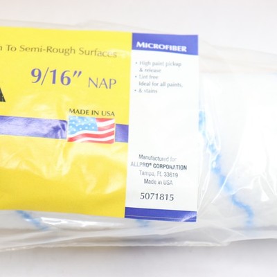 Allpro Microfiber Pre Wet Roller Cover 9/16'' Nap x 18'' Long 5071815