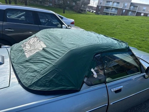 Jaguar XJS Convertible Top Protective Cover Genuine Plastic Fits Soft Top