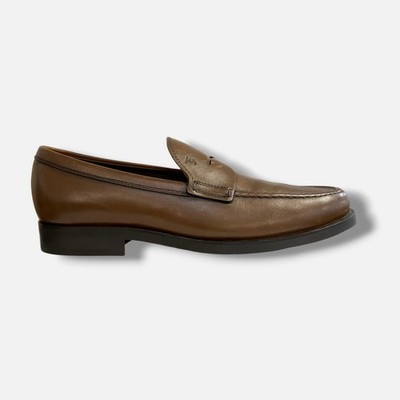 Tod's Men's Brown Mocassino Slip On Penny Loafers Shoe Size 9.5/10