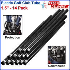 14 Pack Golf Black Plastic Golf Club Tube 1.5 Inch for Golf Bag, Black Plastic