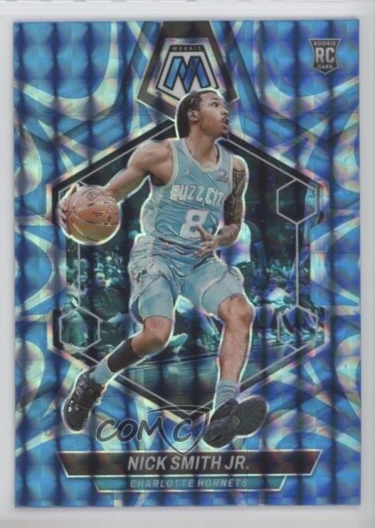 2023-24 Panini Mosaic Rookies Reactive Blue Prizm Nick Smith Jr #242 Rookie RC