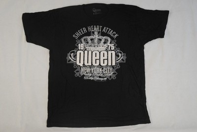 QUEEN SHEER HEART ATTACK NEW YORK CITY 1975 T SHIRT NEW OFFICIAL BAND GROUP