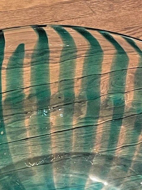 Ensaladera grande Pottery Barn William Sonoma Blue Swirl nueva 13 H X 13 W X 10,5 H Foto 2 de 4