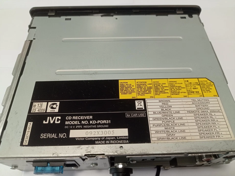 Autoradio JVC KD-PDR31 - Immagine 3 di 4