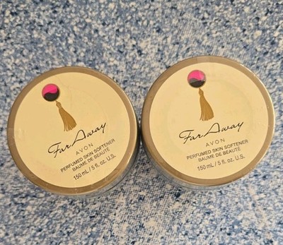 Avon FAR AWAY Perfumed Cream Skin Softener Moisturizer LOT of 2 New Sealed