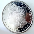 1883 O MORGAN DOLLAR! MONSTER BLK & WHITE CAMEO DMPL! MS++++ UDM UDM NR #64345