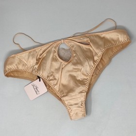 Agent Provocateur Robyn Peach Silk Brief AP4 Large NWT