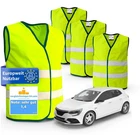 4 x warning vest yellow breakdown vest 2026 ISO 20471 safety vest accident vest