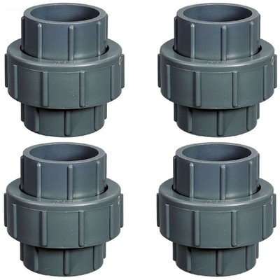 4-Pack 1 in. Schedule 80 PVC Unions Pipe Fittings Slip/Socket Brand New