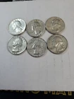lot of 6 silver quarters
