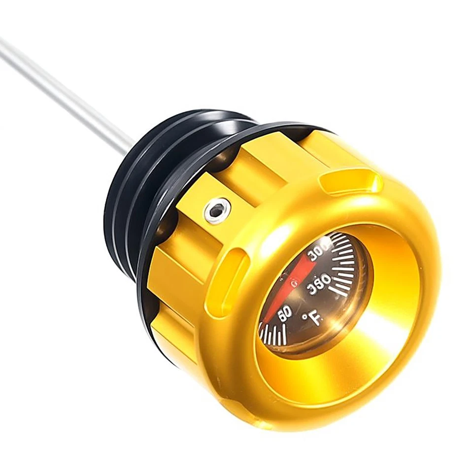 1 varilla de medición de temperatura de aceite dorada para Harley Touring Road Glide 2017-2025 FLTRX Foto 2 de 4