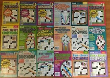 Lot of 8 Dell Penny Press ALL SOLVING LEVELS Crossword Puzzle Books UNSORTED